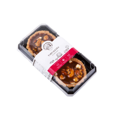 Biržų duona tartaletės su riešutais ir karamele