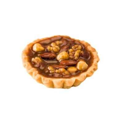 Biržų duona tartaletės su riešutais ir karamele