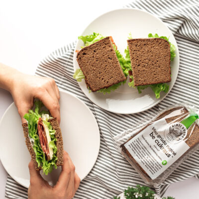 Biržų duona Viso grūdo ruginė be pridėtinio cukraus